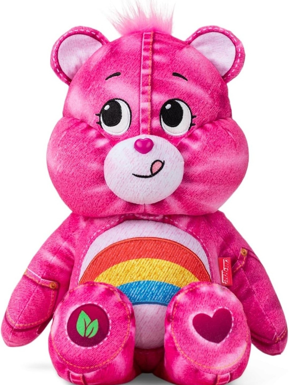 Care Bears 14" Med Plush,Denim Edition-Cheer Bear,Eco Friendly,Soft Huggable